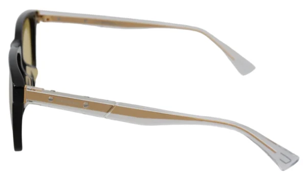 Diesel Women's Chic Black Acetate Sunglasses with Yellow Lenses