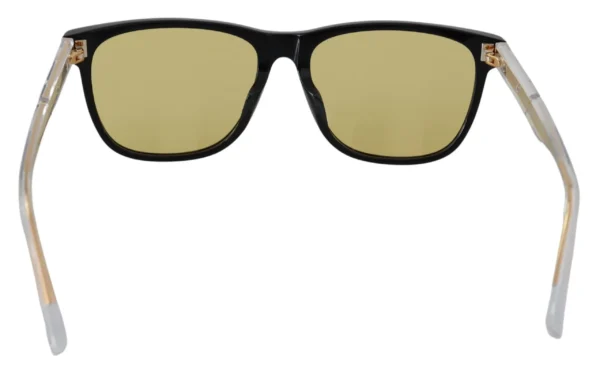 Diesel Women's Chic Black Acetate Sunglasses with Yellow Lenses