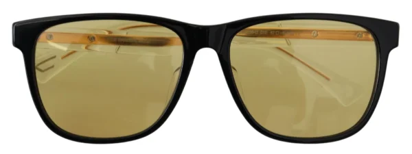 Diesel Women's Chic Black Acetate Sunglasses with Yellow Lenses