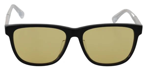Diesel Women's Chic Black Acetate Sunglasses with Yellow Lenses