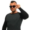 Ermenegildo Zegna Black Men Sunglasses