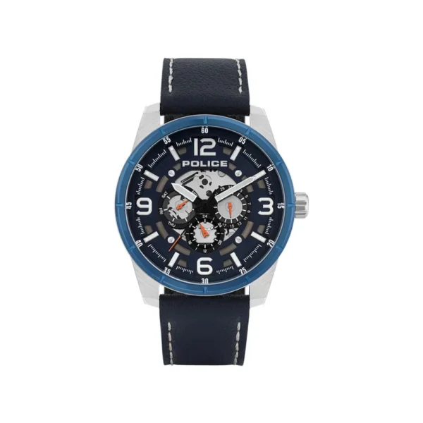 Police Men's Blue Leather Watch
