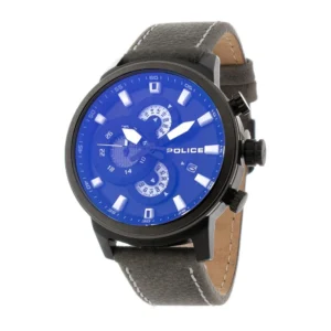 Police Men's Brown Leather Watch