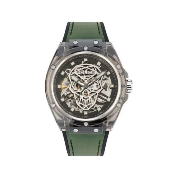 Police Men's Green Silicone Watch