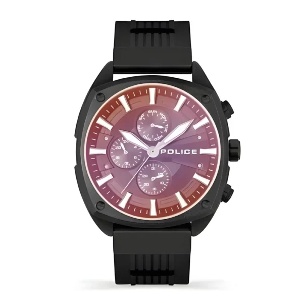 Police Men's Black Silicone Watch