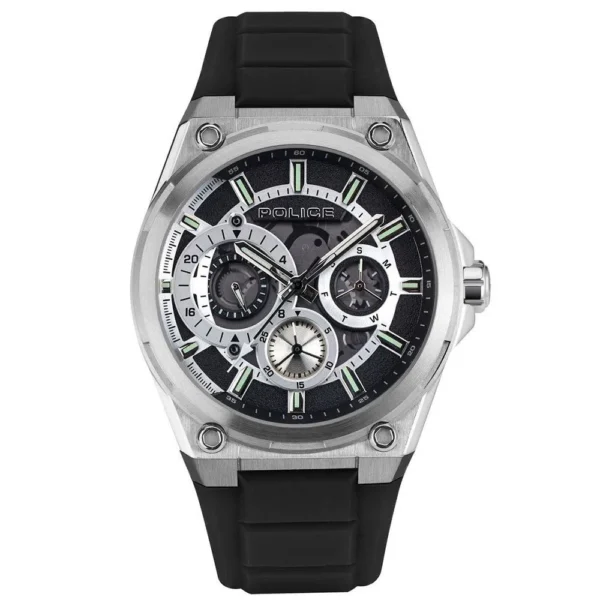 Police Men's Black Silicone Watch