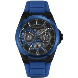 Police Men's Blue Leather Watch