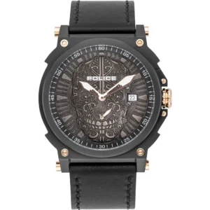 Police Men's Brown Leather Watch