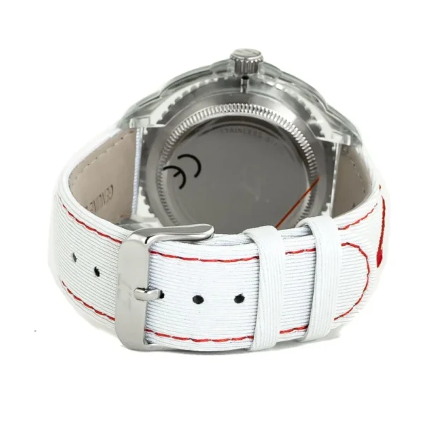 Chronotech Men's White Leather Watch