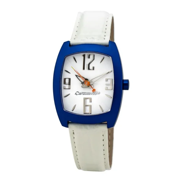 Chronotech Men's White Leather Watch
