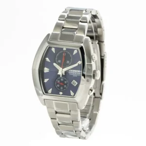 Chronotech Men's Black Leather Watch