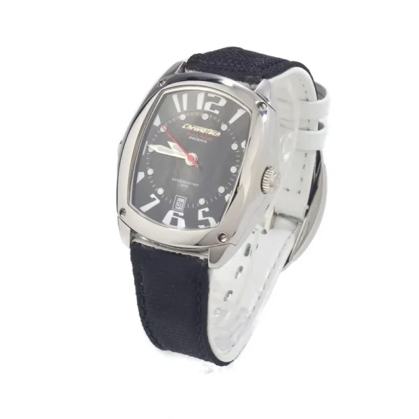 Chronotech Men's Black Leather Watch
