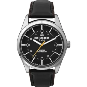 Ben Sherman Men's Black Leather Watch