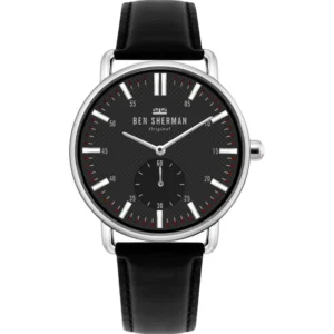 Ben Sherman Men's Black Leather Watch