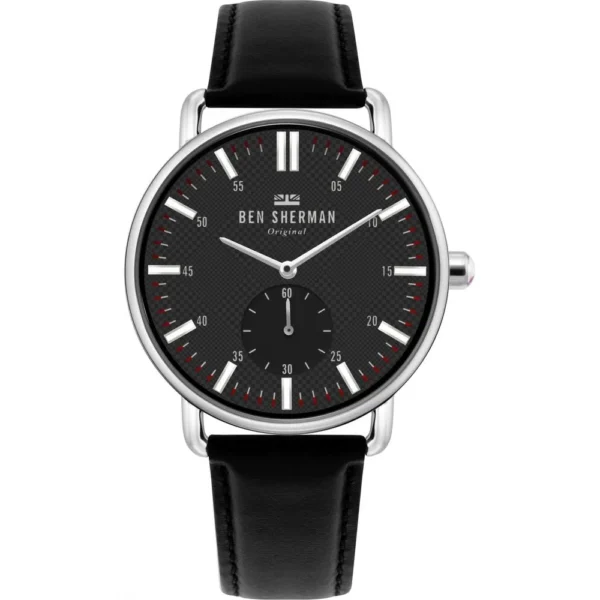 Ben Sherman Men's Black Leather Watch