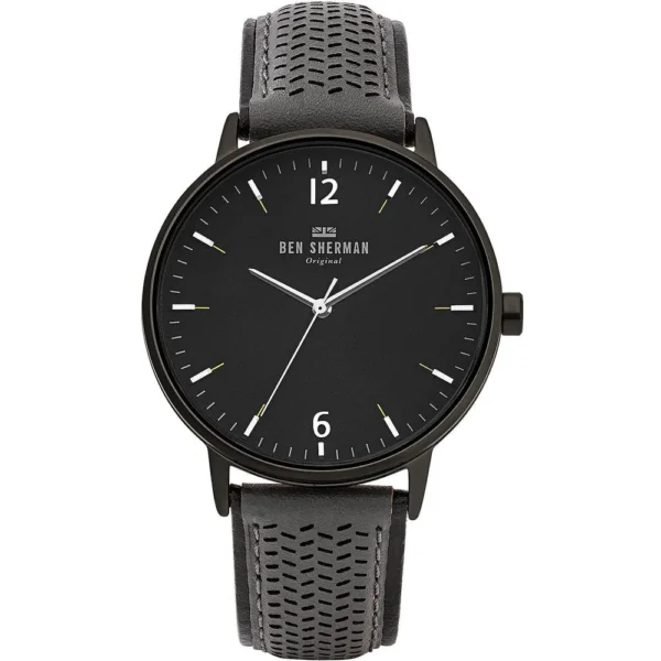 Ben Sherman Men's Black Leather Watch