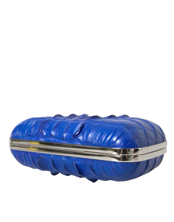 Balenciaga women’s crocodile skin clutch bag with slim detachable strap