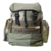 Dolce & Gabbana men’s military green patchwork rucksack backpack