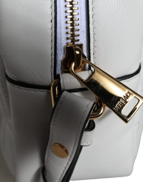 Versace elegant women’s quilted nappa leather bag made in Italy