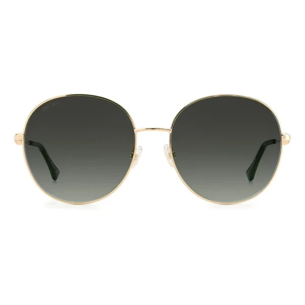 Luxury Jimmy Choo women’s gold and green stainless steel sunglasses model BIRDIESPEFIB