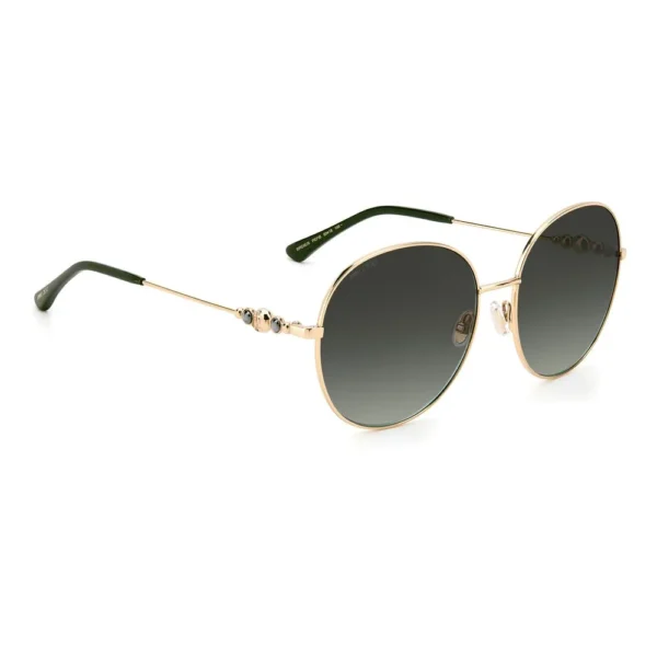 Jimmy Choo stylish women’s stainless steel sunglasses with decorative temple details