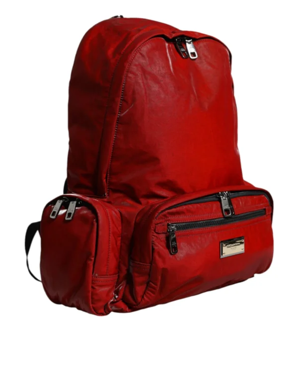 Dolce & Gabbana men’s stylish red patent leather backpack with spacious interior