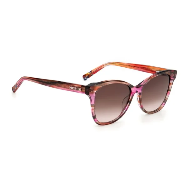 Missoni luxury women’s multicolour acetate sunglasses with brown lenses