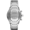 Armani men’s analog quartz watch in silver with beige dial