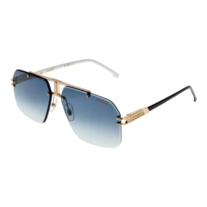 Carrera men’s gold metal aviator sunglasses with gradient blue lenses
