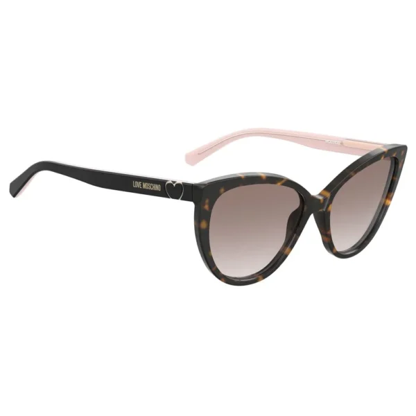 Love Moschino luxury women’s brown acetate sunglasses with 100% UV protection