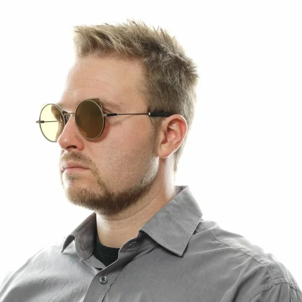 Yohji Yamamoto men’s designer round sunglasses with branded case